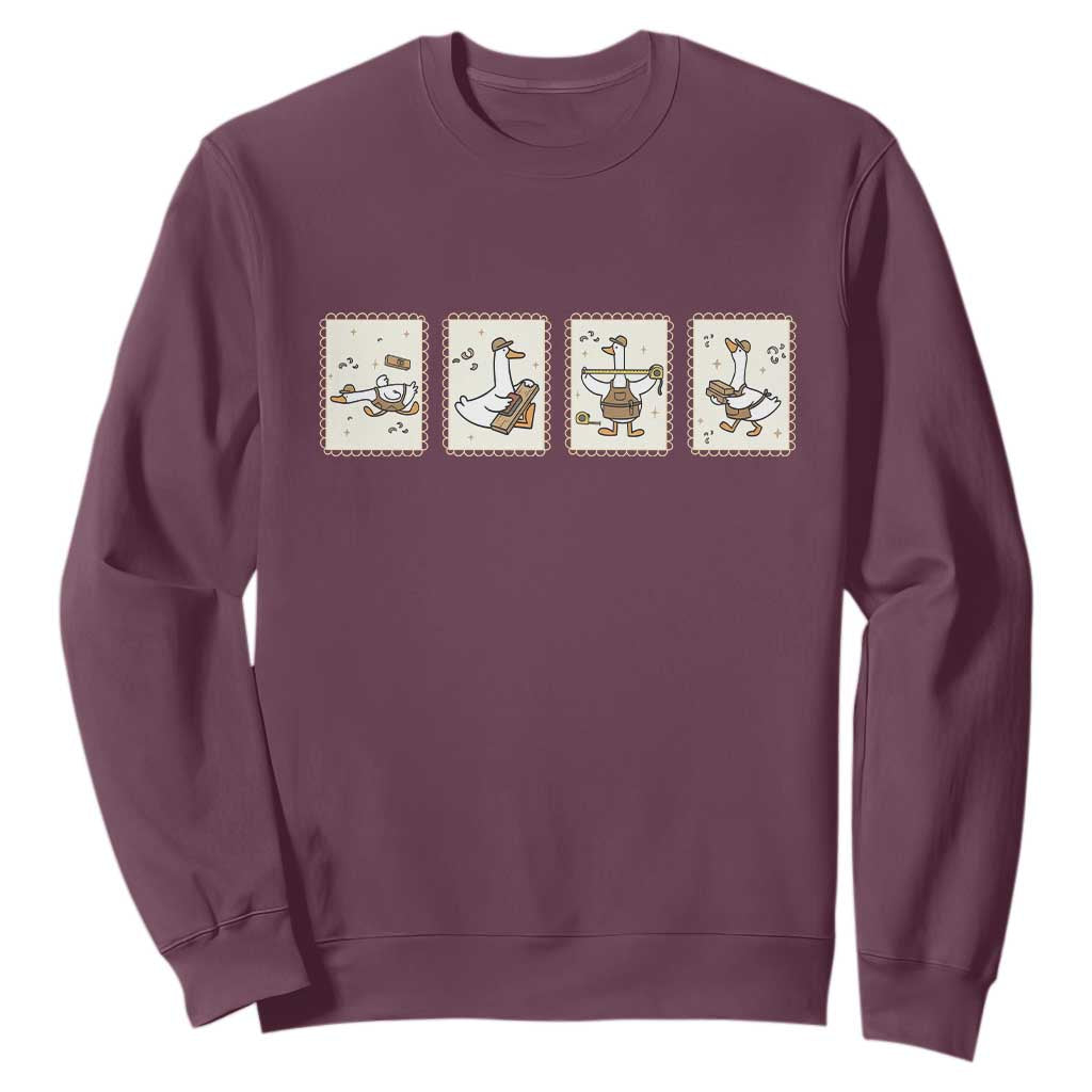 Silly Goose Builder Sweatshirt Funny Woodworker Dad Gift