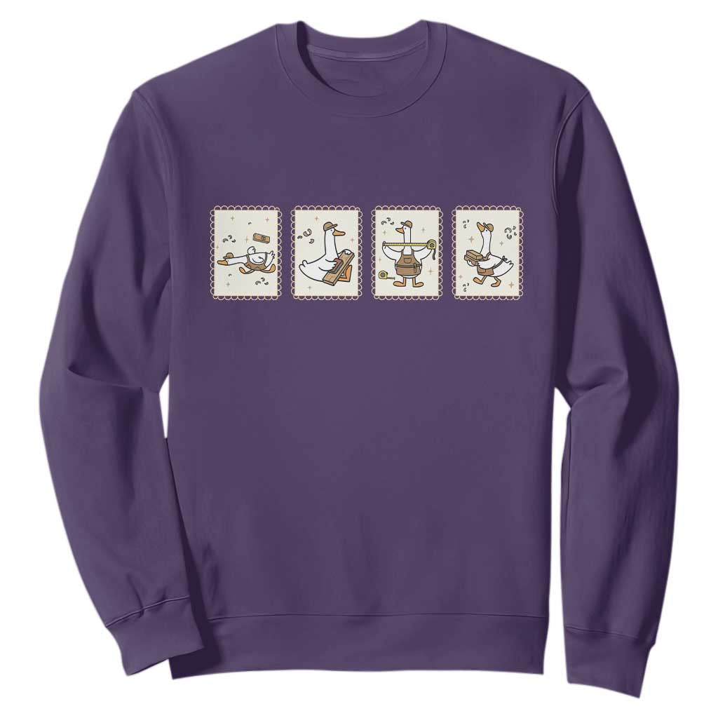 Silly Goose Builder Sweatshirt Funny Woodworker Dad Gift