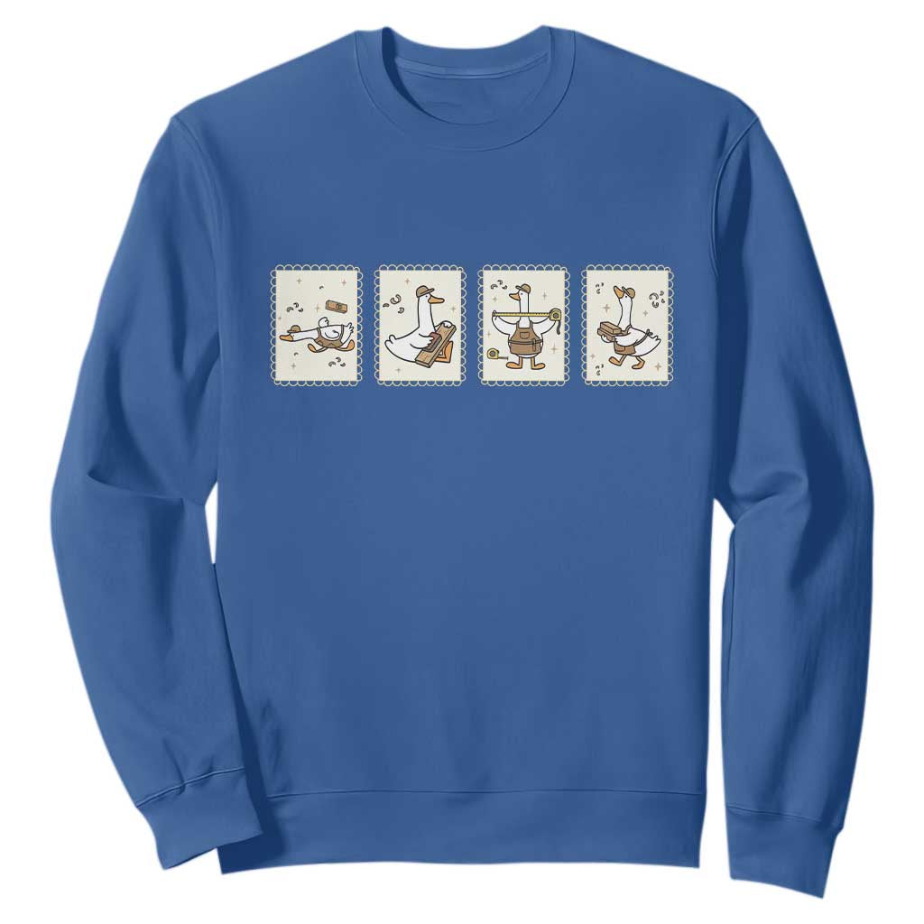 Silly Goose Builder Sweatshirt Funny Woodworker Dad Gift