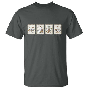Silly Goose Builder T Shirt Funny Woodworker Dad Gift TS12 Dark Heather Print Your Wear