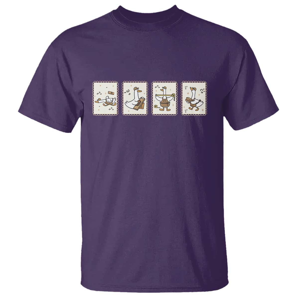 Silly Goose Builder T Shirt Funny Woodworker Dad Gift TS12 Purple Print Your Wear
