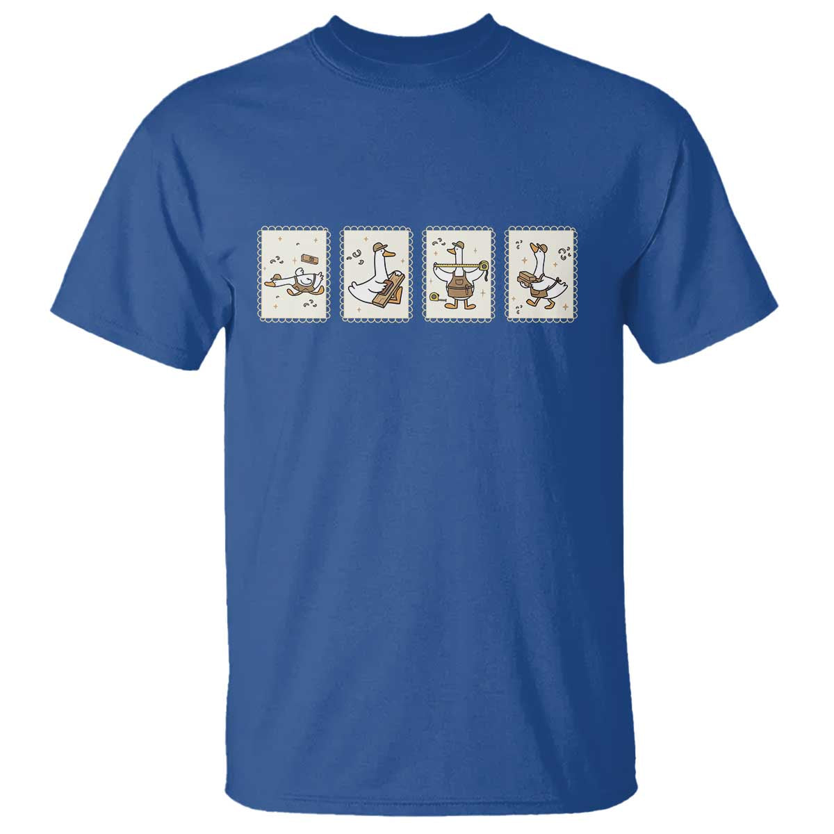Silly Goose Builder T Shirt Funny Woodworker Dad Gift TS12 Royal Blue Print Your Wear
