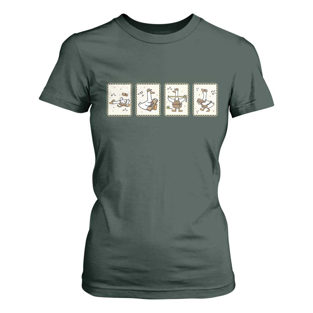 Silly Goose Builder T Shirt For Women Funny Woodworker Dad Gift