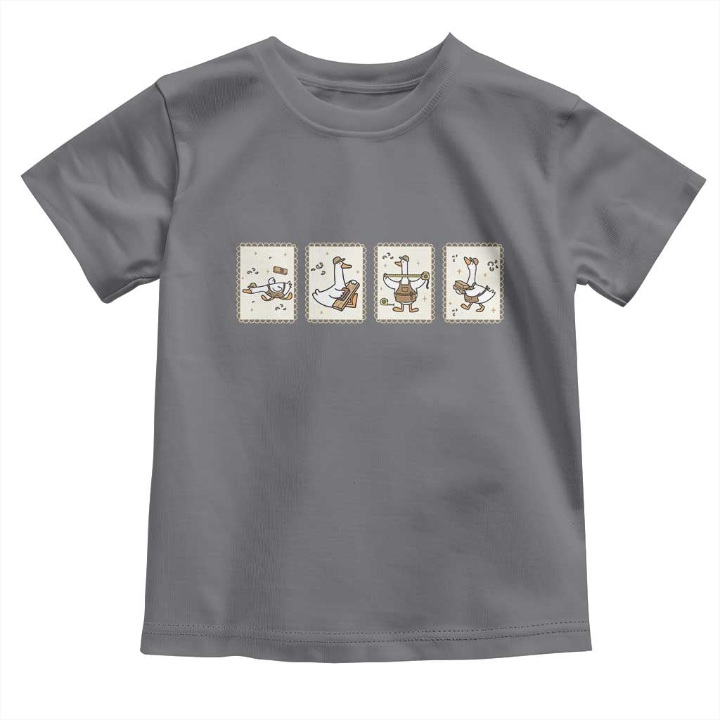 Silly Goose Builder Toddler T Shirt Funny Woodworker Dad Gift