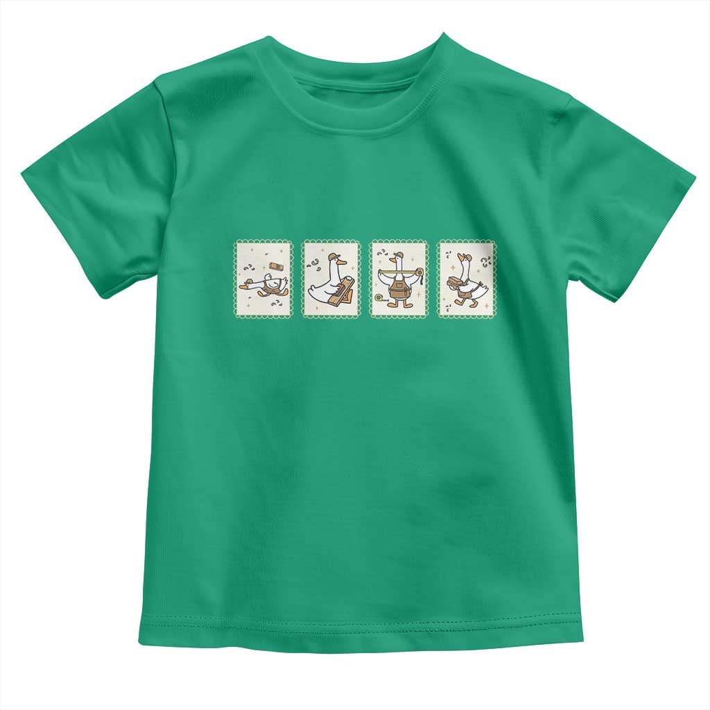 Silly Goose Builder Toddler T Shirt Funny Woodworker Dad Gift