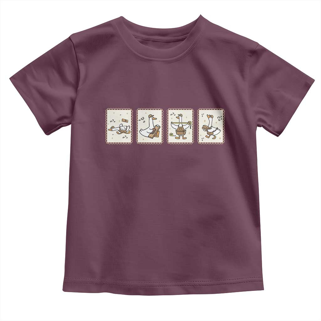Silly Goose Builder Toddler T Shirt Funny Woodworker Dad Gift