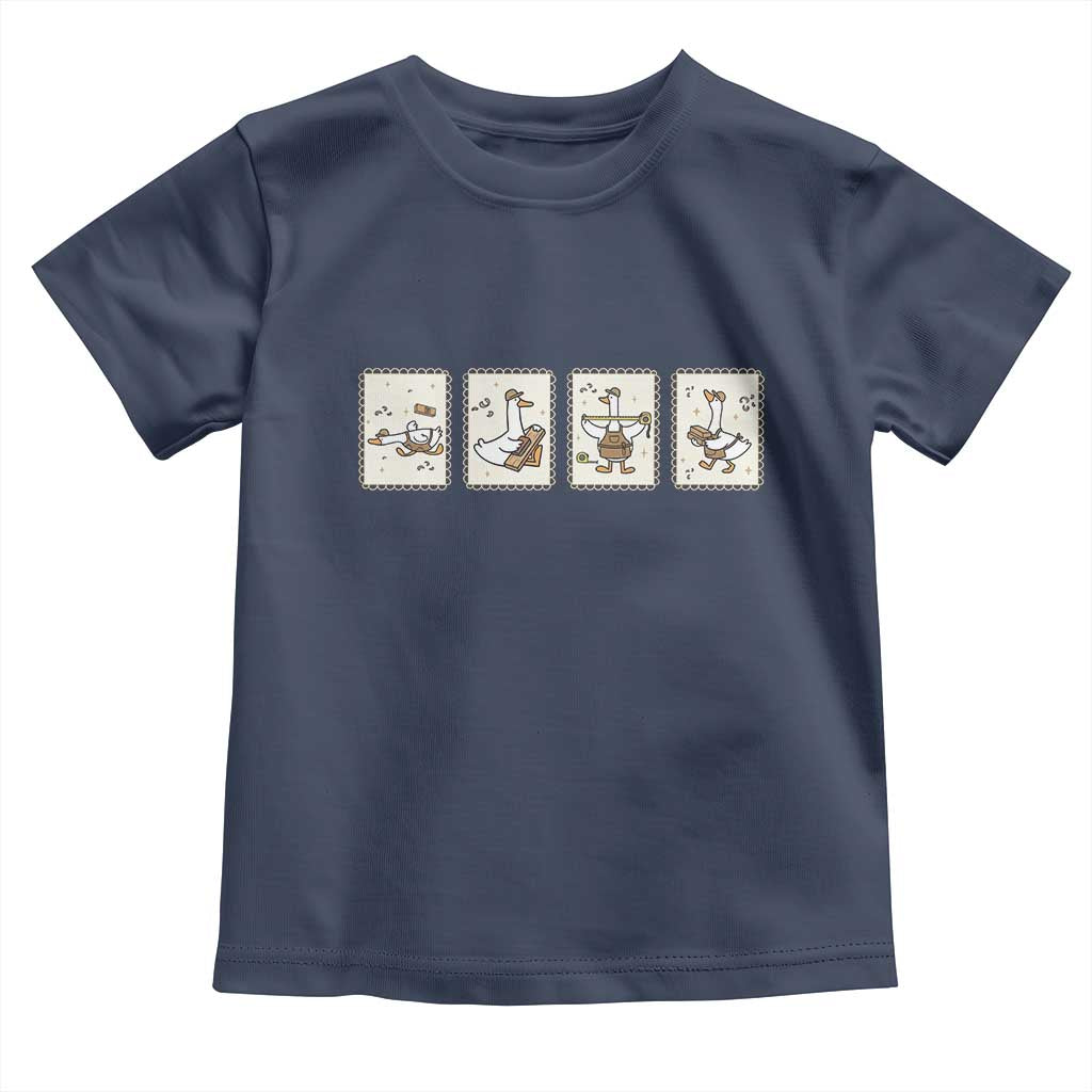 Silly Goose Builder Toddler T Shirt Funny Woodworker Dad Gift