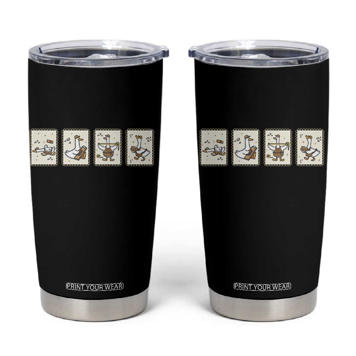 Silly Goose Builder Tumbler Cup Funny Woodworker Dad Gift TS12 Black Print Your Wear
