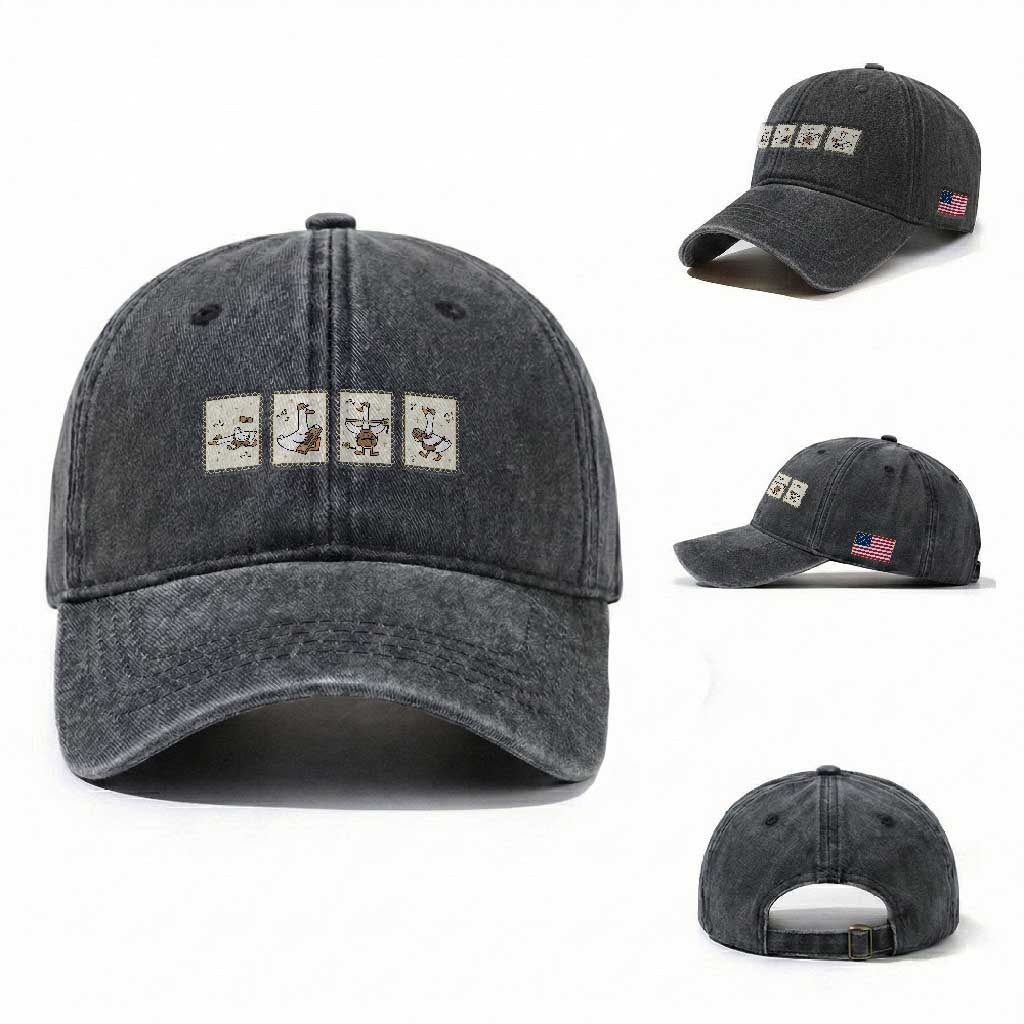 Silly Goose Builder Washed Cotton Baseball Cap Funny Woodworker Dad Gift