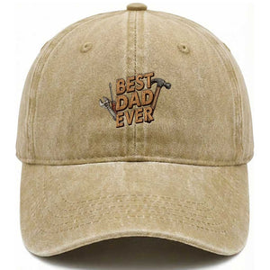 Funny Woodworking Dad Gift Washed Cotton Baseball Cap Best Dad Ever