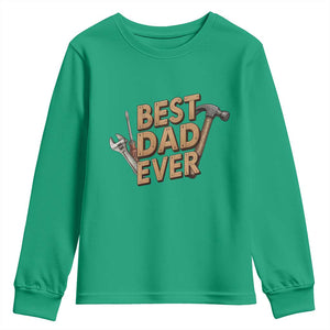 Funny Woodworking Dad Gift Youth Sweatshirt Best Dad Ever TS12 Irish Green Print Your Wear
