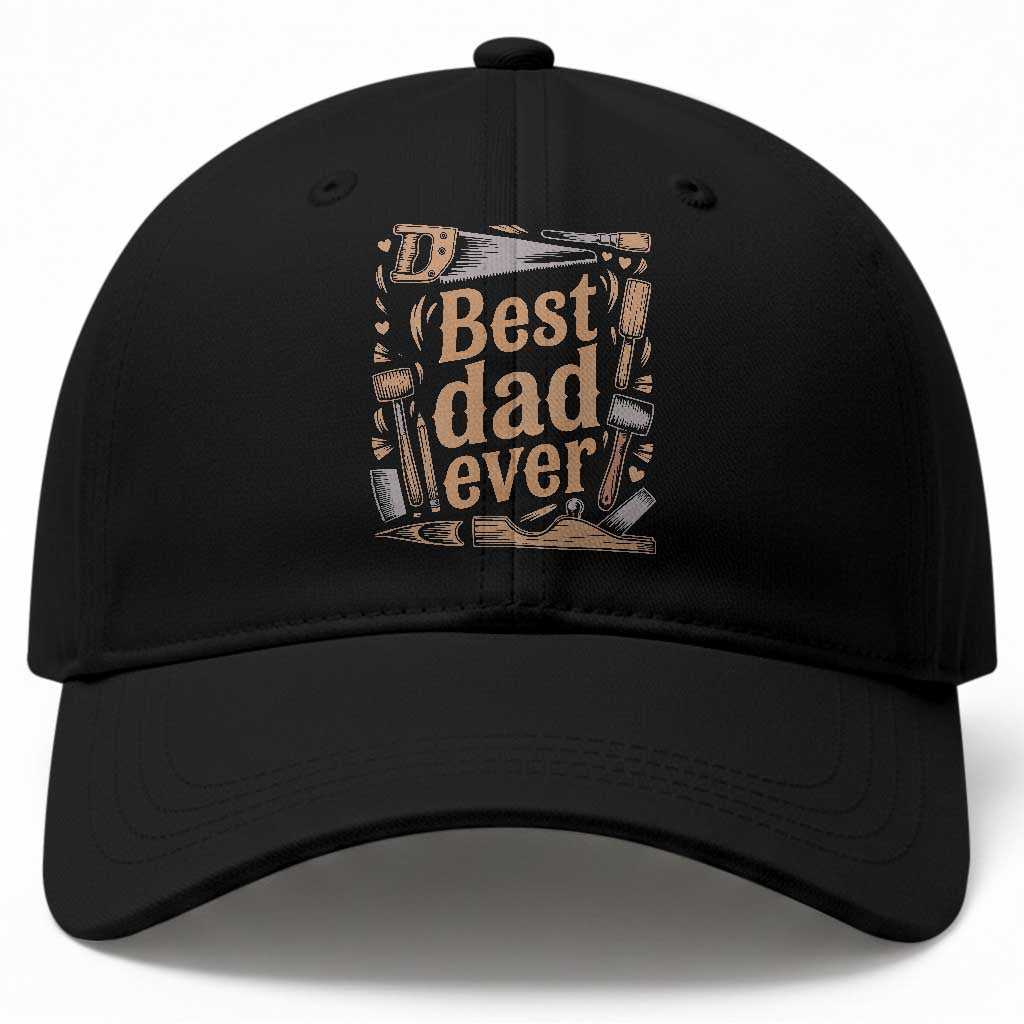 Woodworking Fathers Day Gift Baseball Cap Best Dad Ever
