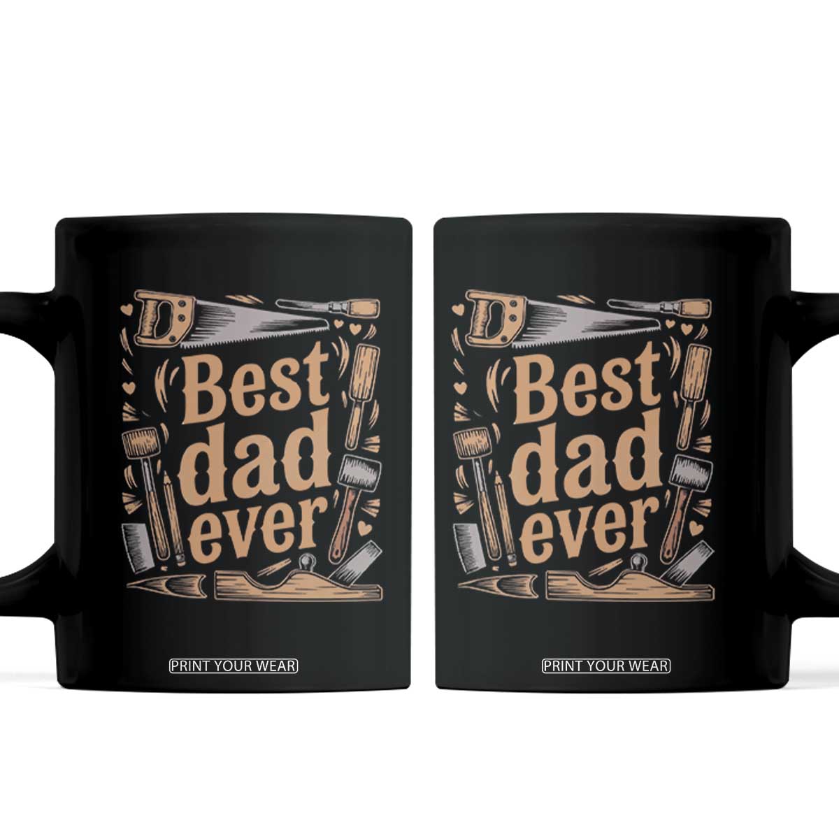Woodworking Fathers Day Gift Coffee Mug Best Dad Ever