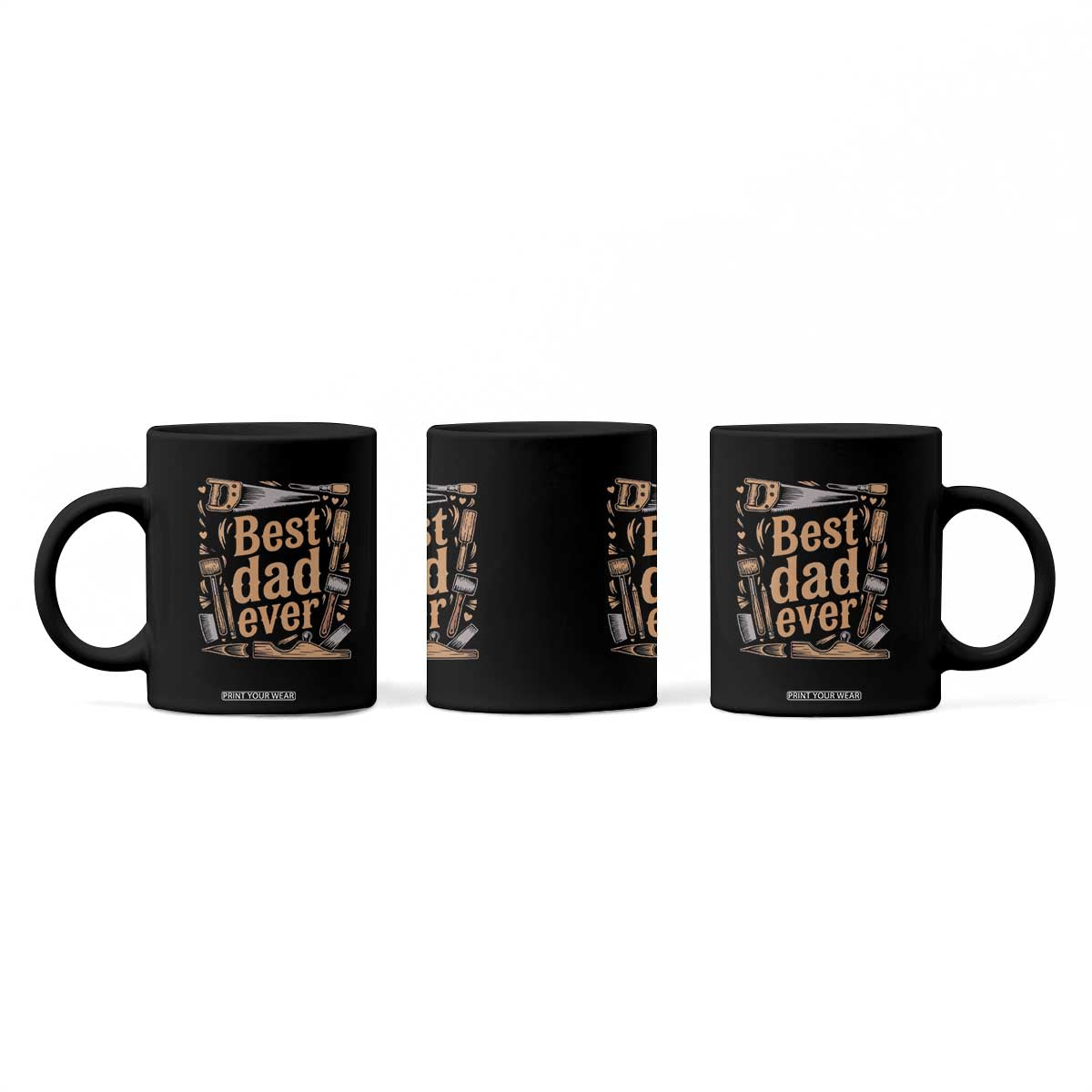 Woodworking Fathers Day Gift Coffee Mug Best Dad Ever