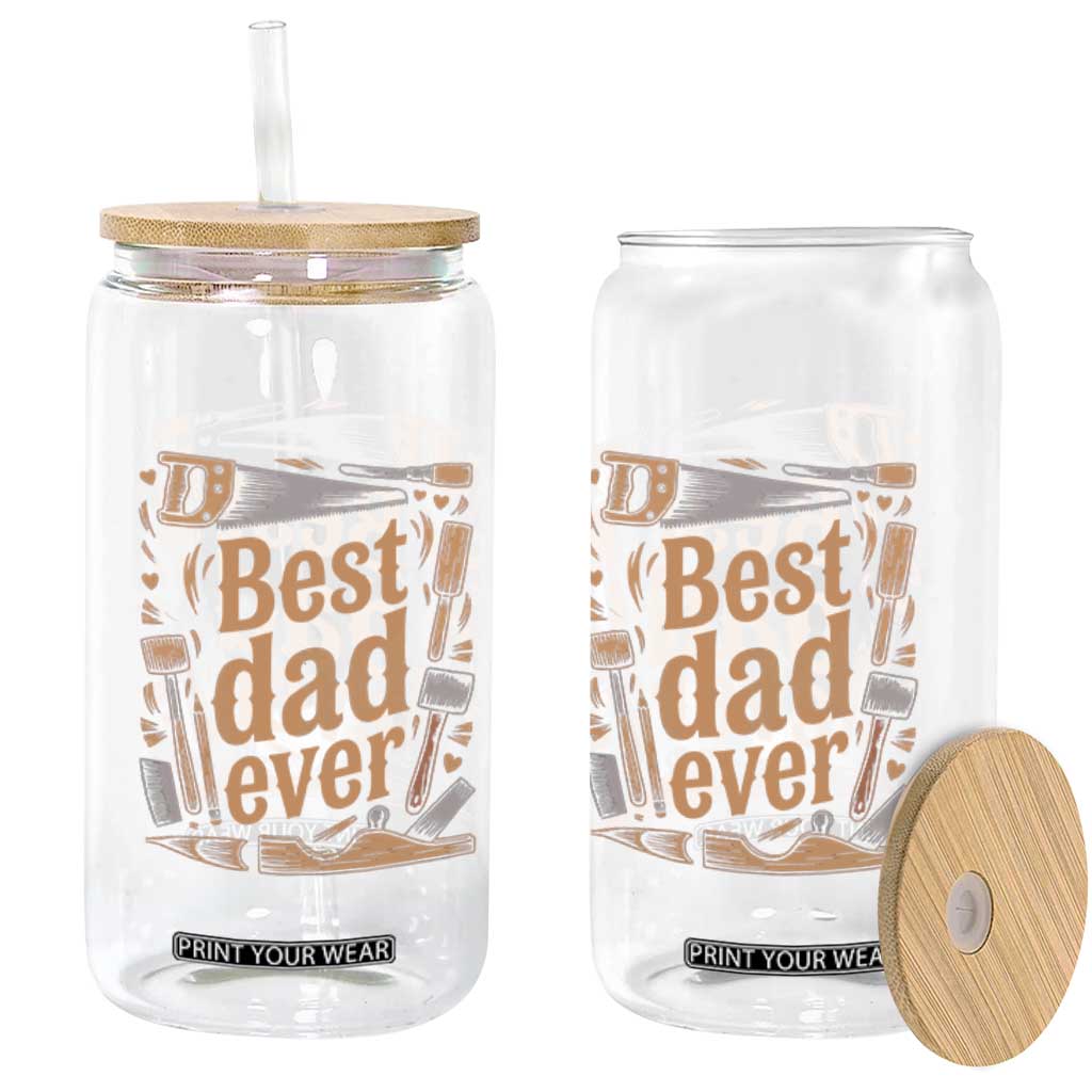 Woodworking Fathers Day Gift Glass Can Best Dad Ever