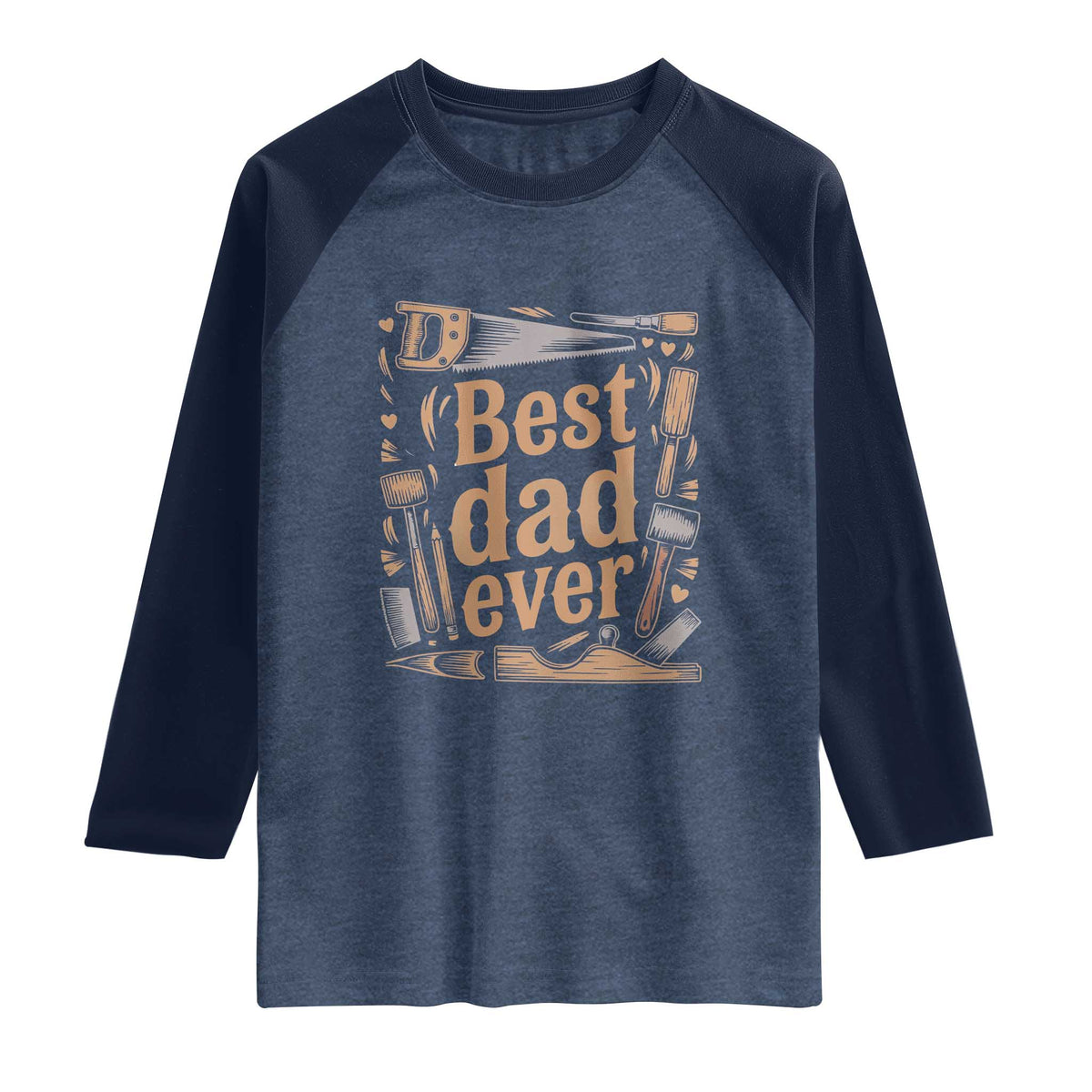 Woodworking Fathers Day Gift Raglan Shirt Best Dad Ever