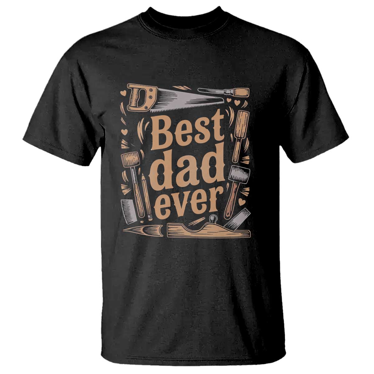Woodworking Fathers Day Gift T Shirt Best Dad Ever TS12 Black Print Your Wear
