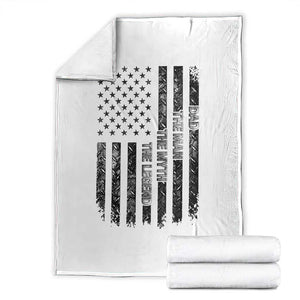 Dad The Man The Myth The Legend Throw Blanket Proud American Welder Gift TS12 White Print Your Wear