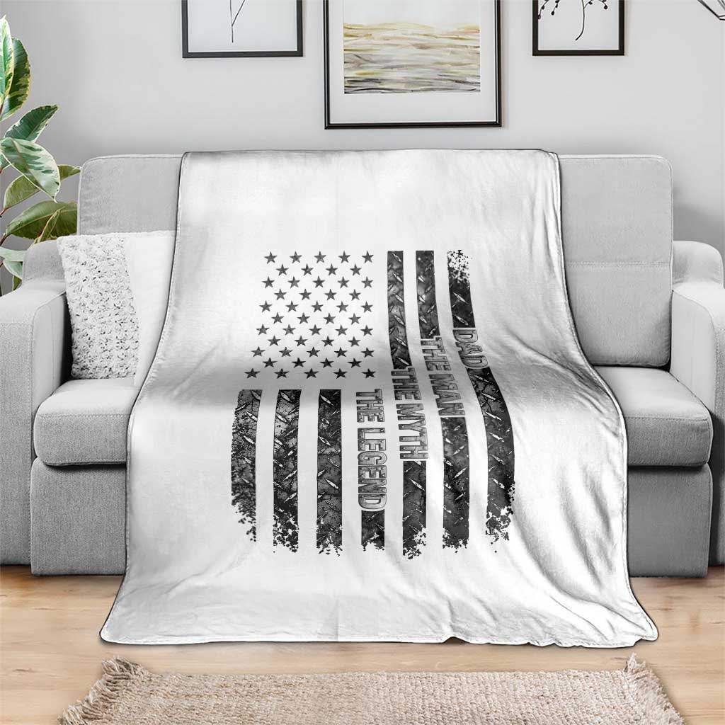 Dad The Man The Myth The Legend Throw Blanket Proud American Welder Gift TS12 Print Your Wear