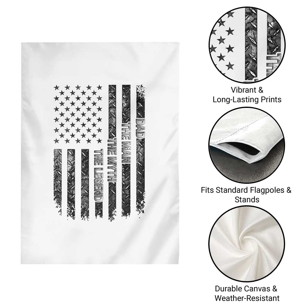 Dad The Man The Myth The Legend Garden Flag Proud American Welder Gift