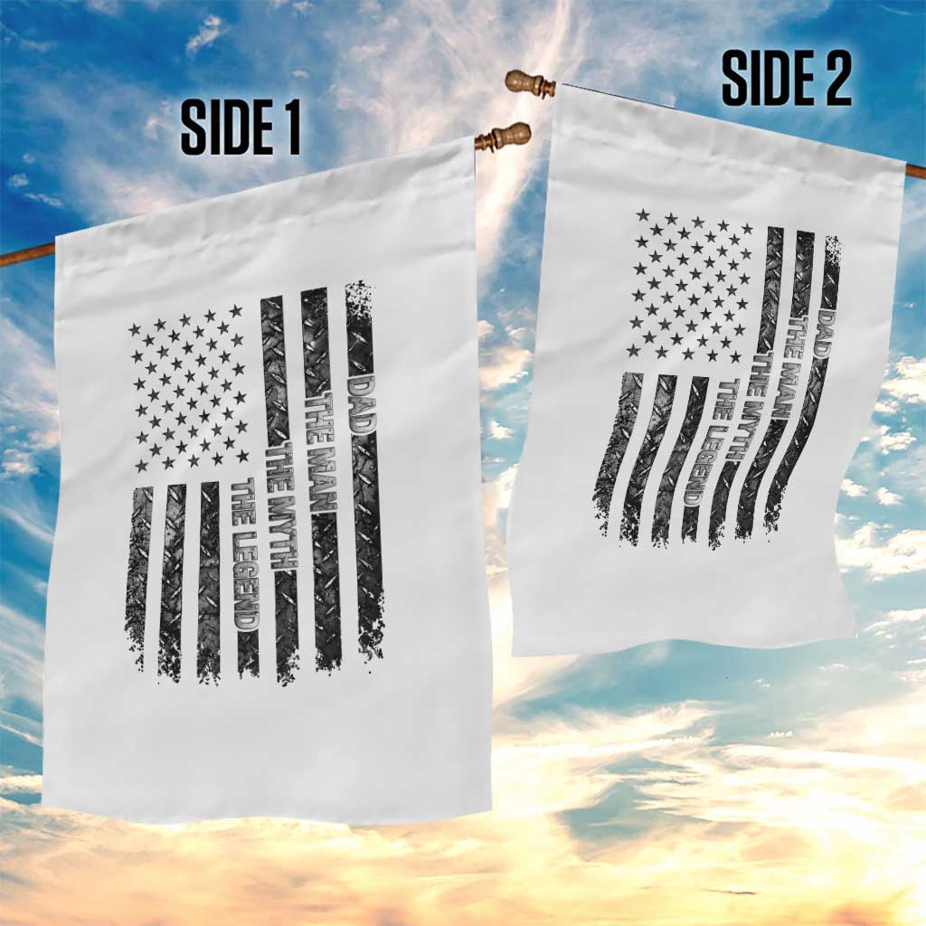 Dad The Man The Myth The Legend Garden Flag Proud American Welder Gift