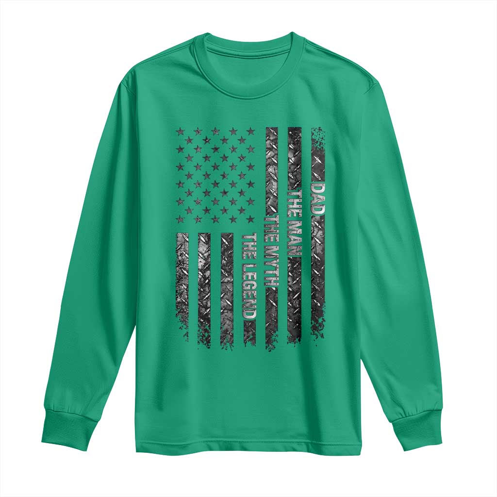 Dad The Man The Myth The Legend Long Sleeve Shirt Proud American Welder Gift TS12 Irish Green Print Your Wear