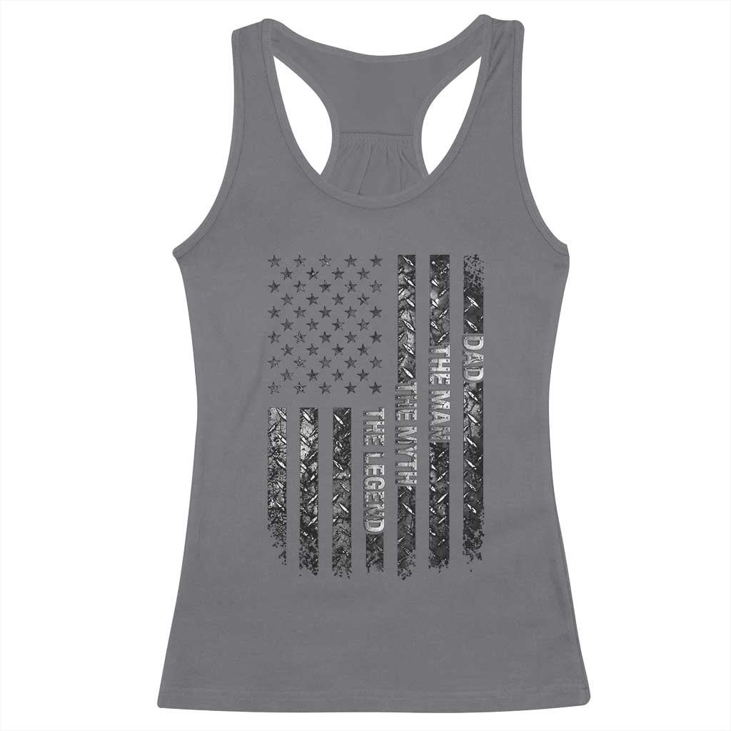 Dad The Man The Myth The Legend Racerback Tank Top Proud American Welder Gift TS12 Charcoal Print Your Wear