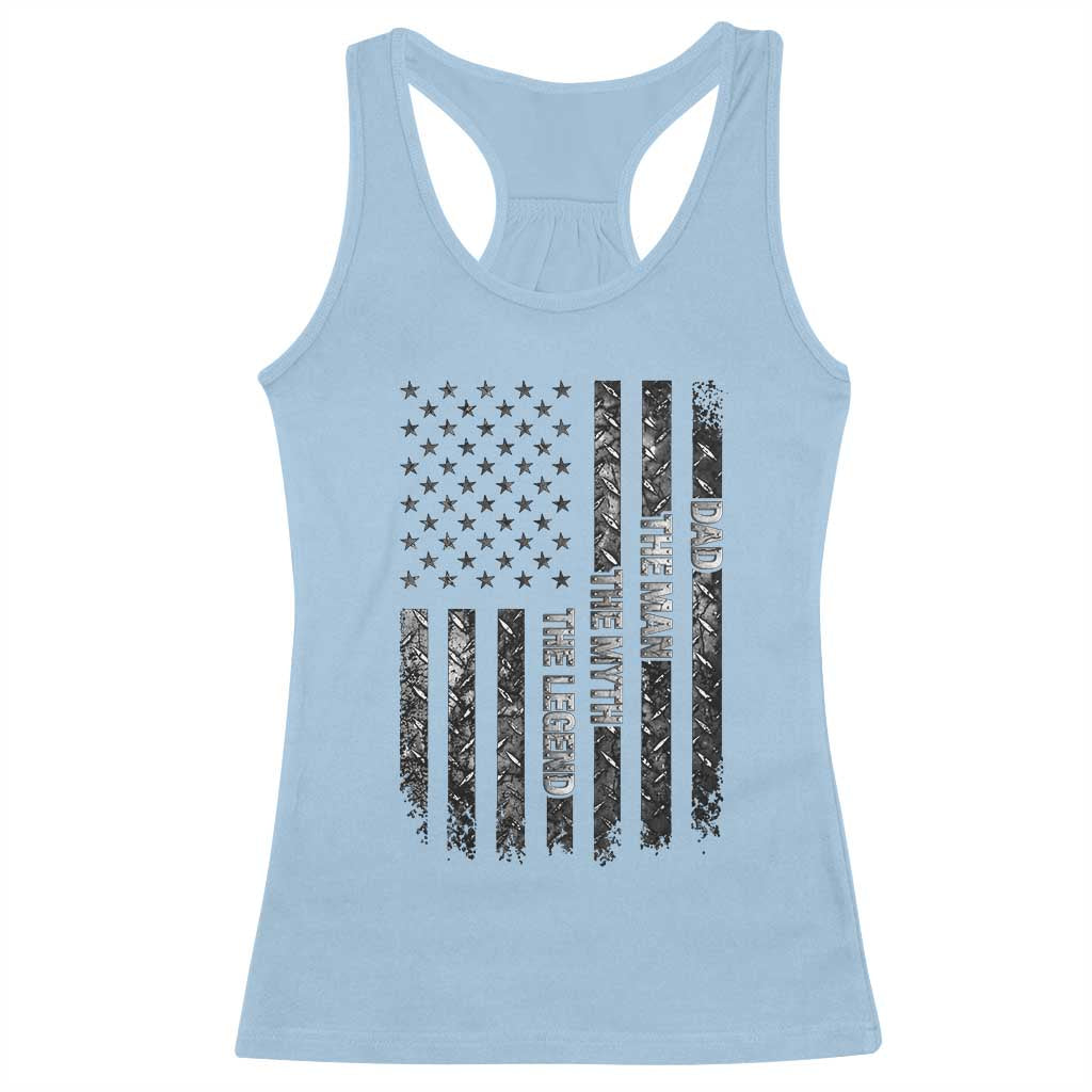 Dad The Man The Myth The Legend Racerback Tank Top Proud American Welder Gift TS12 Light Blue Print Your Wear