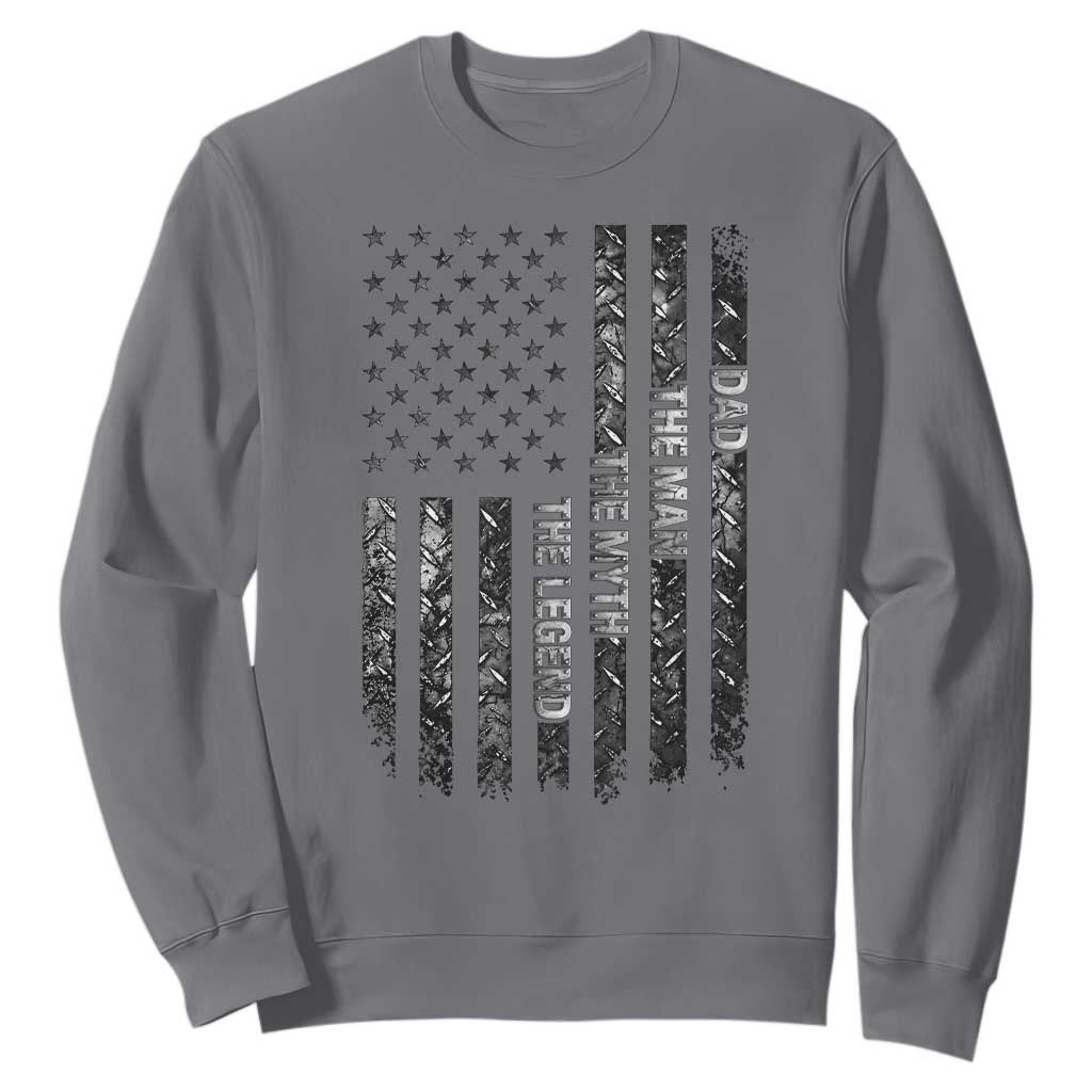 Dad The Man The Myth The Legend Sweatshirt Proud American Welder Gift TS12 Charcoal Print Your Wear