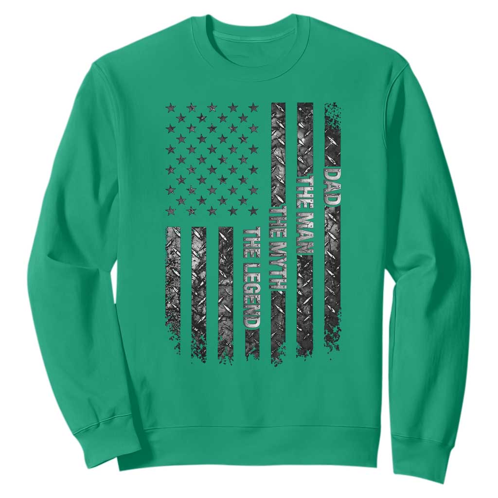 Dad The Man The Myth The Legend Sweatshirt Proud American Welder Gift TS12 Irish Green Print Your Wear