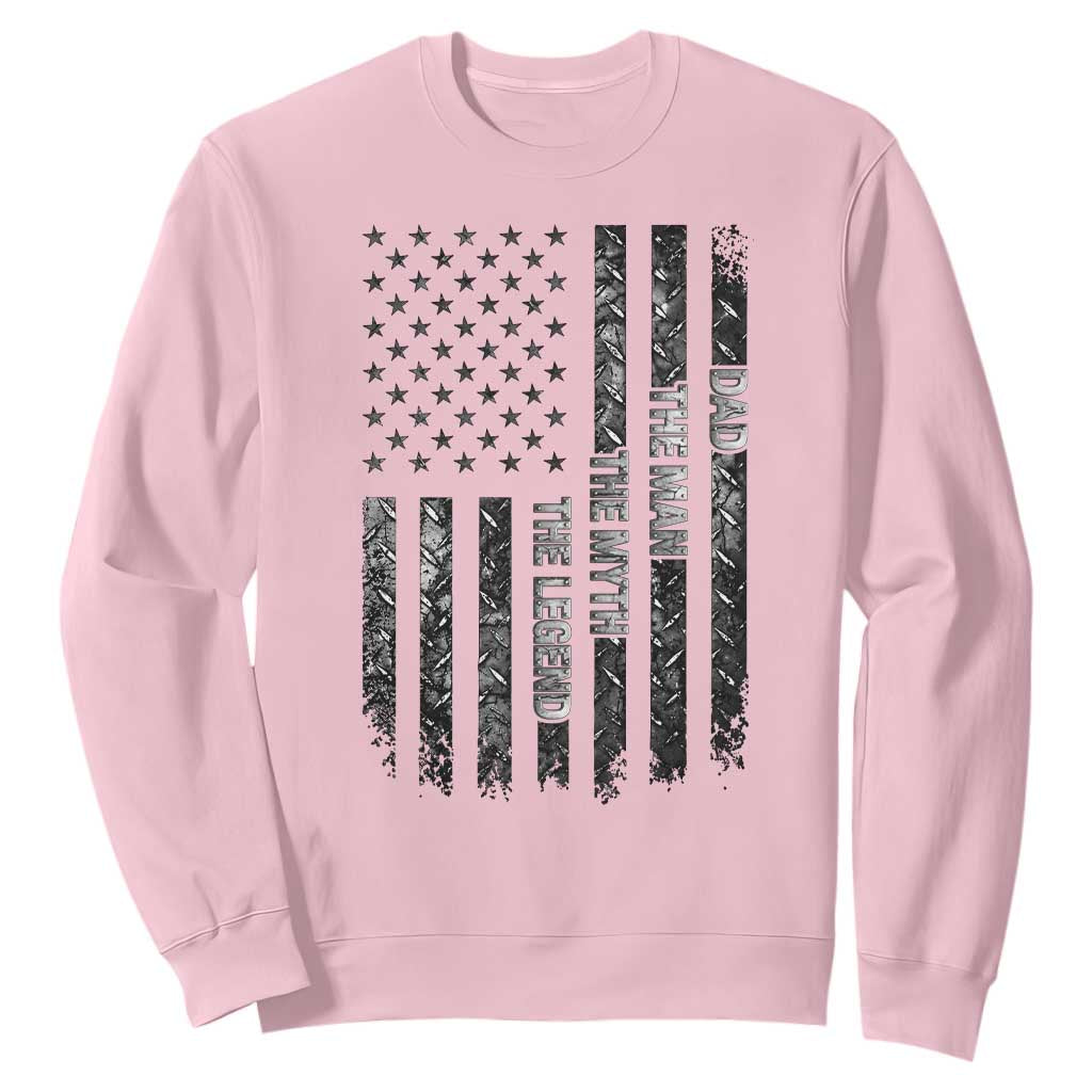 Dad The Man The Myth The Legend Sweatshirt Proud American Welder Gift TS12 Light Pink Print Your Wear
