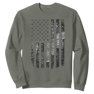 Dad The Man The Myth The Legend Sweatshirt Proud American Welder Gift TS12 Military Green Print Your Wear