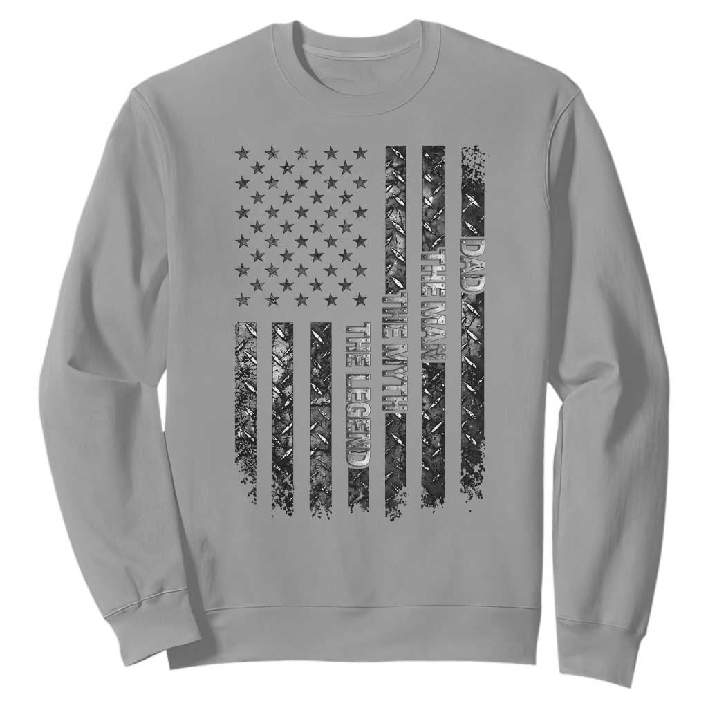 Dad The Man The Myth The Legend Sweatshirt Proud American Welder Gift TS12 Sport Gray Print Your Wear