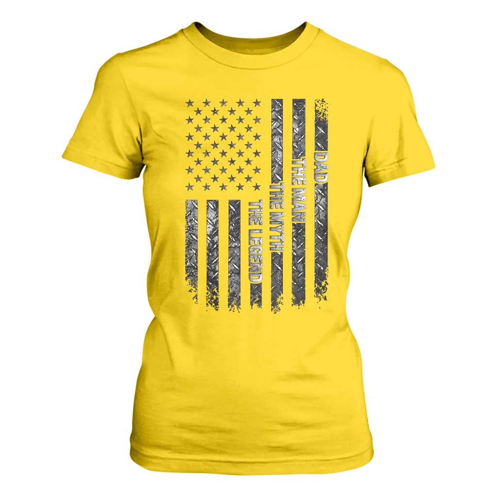 Dad The Man The Myth The Legend T Shirt For Women Proud American Welder Gift TS12 Daisy Print Your Wear