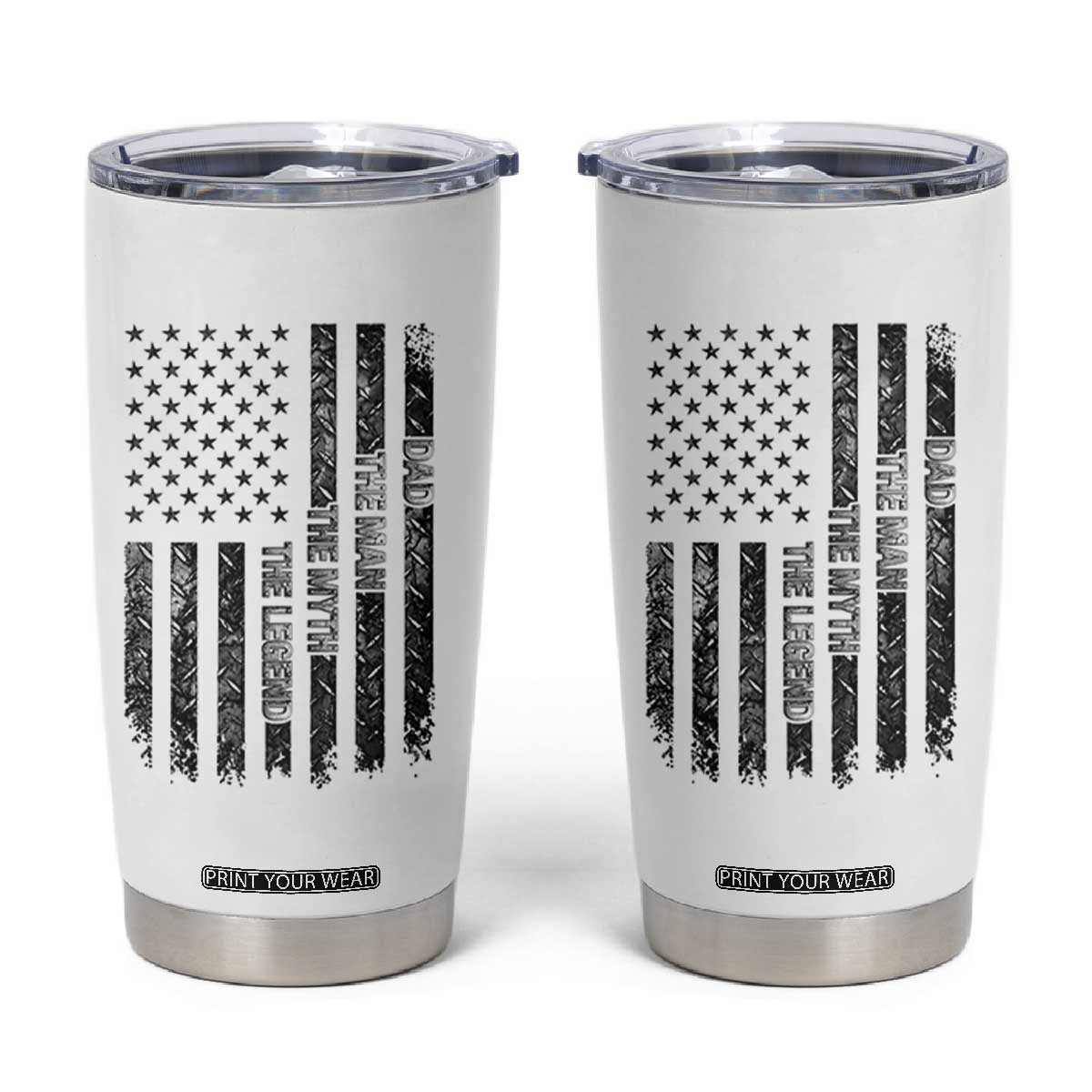 Dad The Man The Myth The Legend Tumbler Cup Proud American Welder Gift TS12 White Print Your Wear