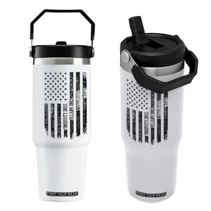 Dad The Man The Myth The Legend Flip Straw Tumbler Proud American Welder Gift TS12 One Size: 30 oz White Print Your Wear