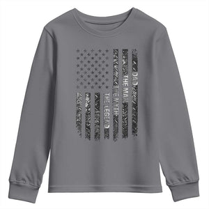 Dad The Man The Myth The Legend Youth Sweatshirt Proud American Welder Gift TS12 Charcoal Print Your Wear