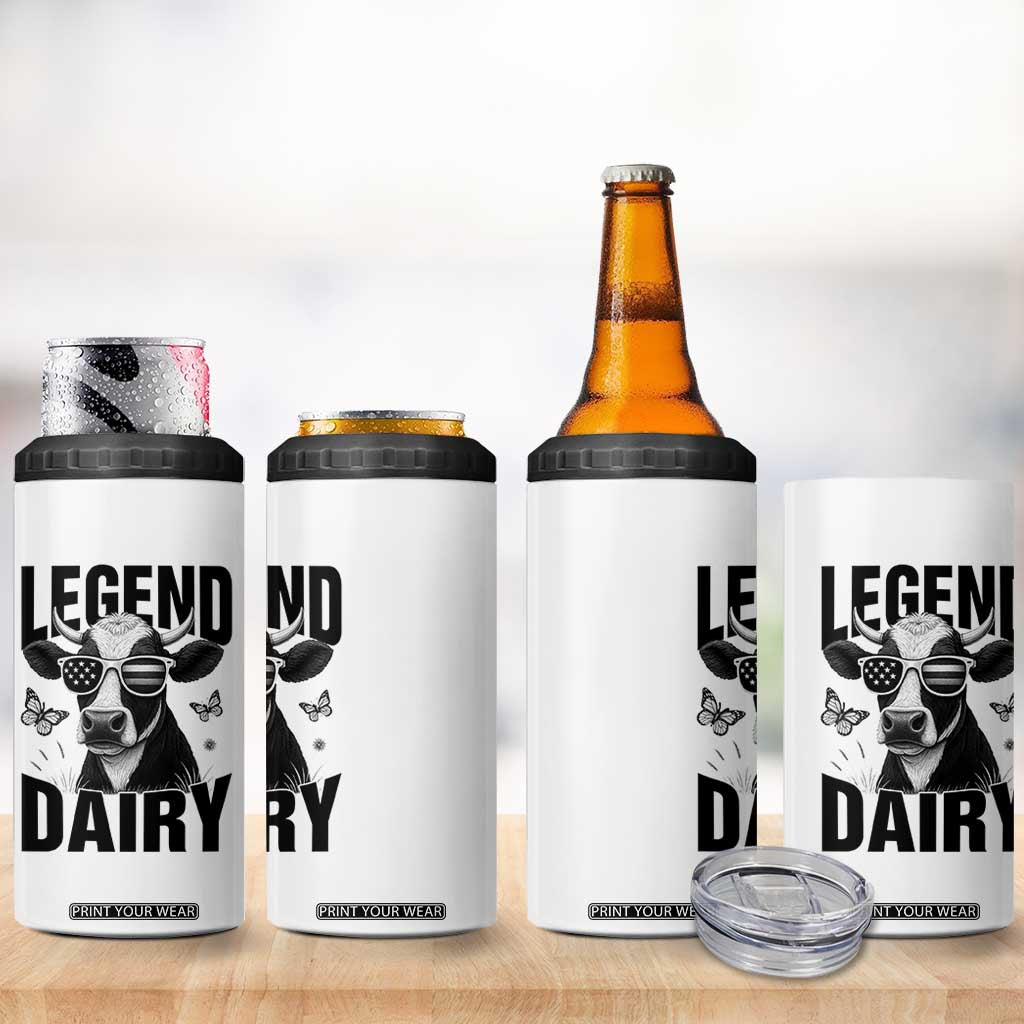 Legend Dairy 4 in 1 Can Cooler Tumbler Funny Farmer Milk Joke Cow TS12 Print Your Wear