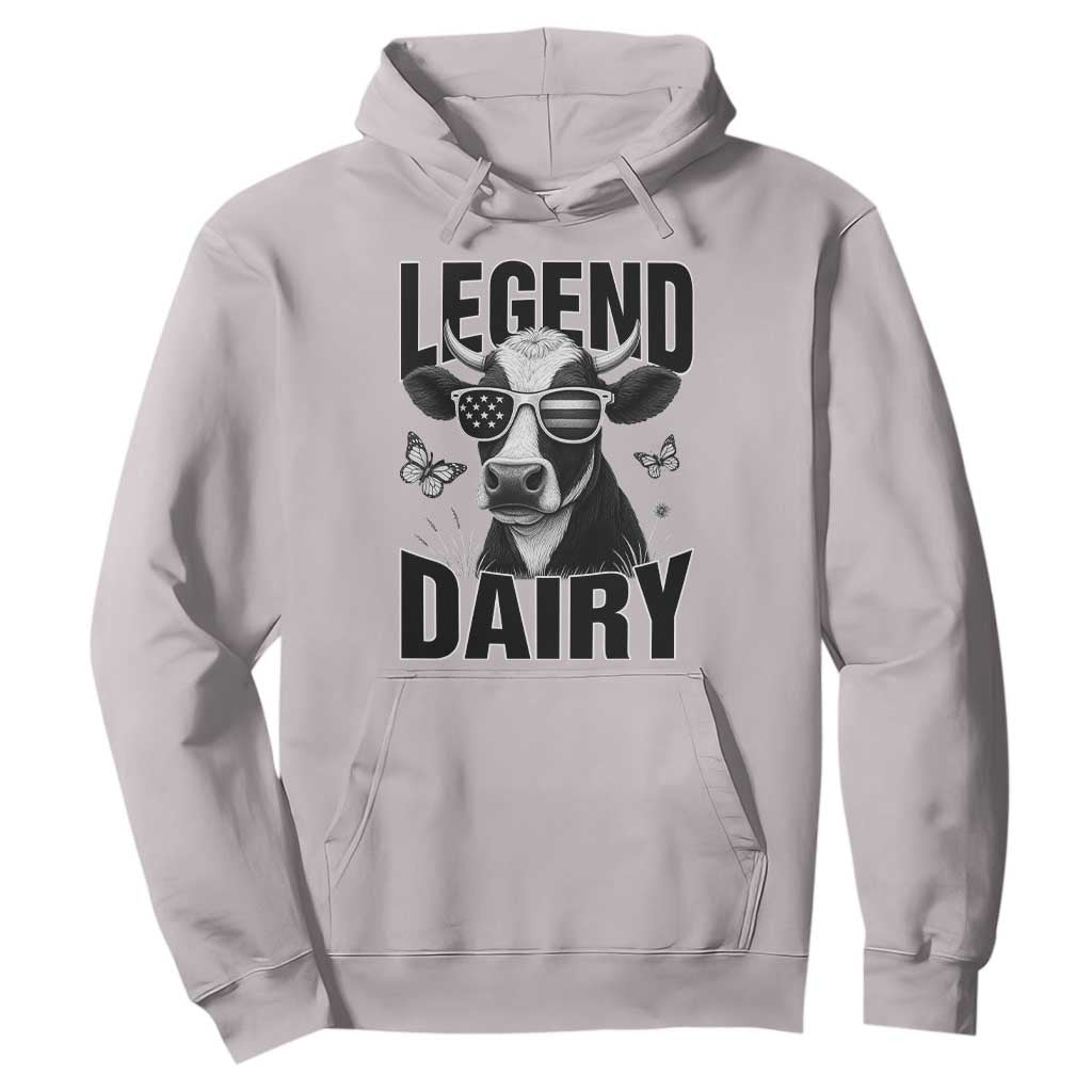 Legend Dairy Hoodie Funny Farmer Milk Joke Cow TS12 Ice Gray Print Your Wear