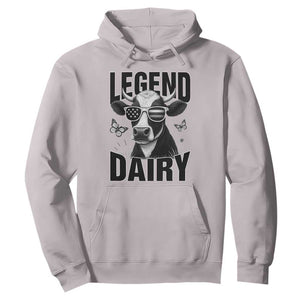 Legend Dairy Hoodie Funny Farmer Milk Joke Cow TS12 Ice Gray Print Your Wear