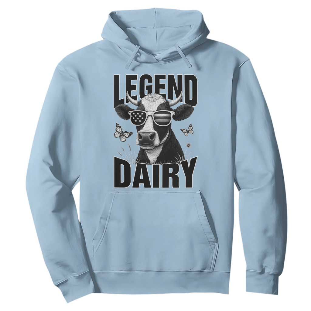 Legend Dairy Hoodie Funny Farmer Milk Joke Cow TS12 Light Blue Print Your Wear