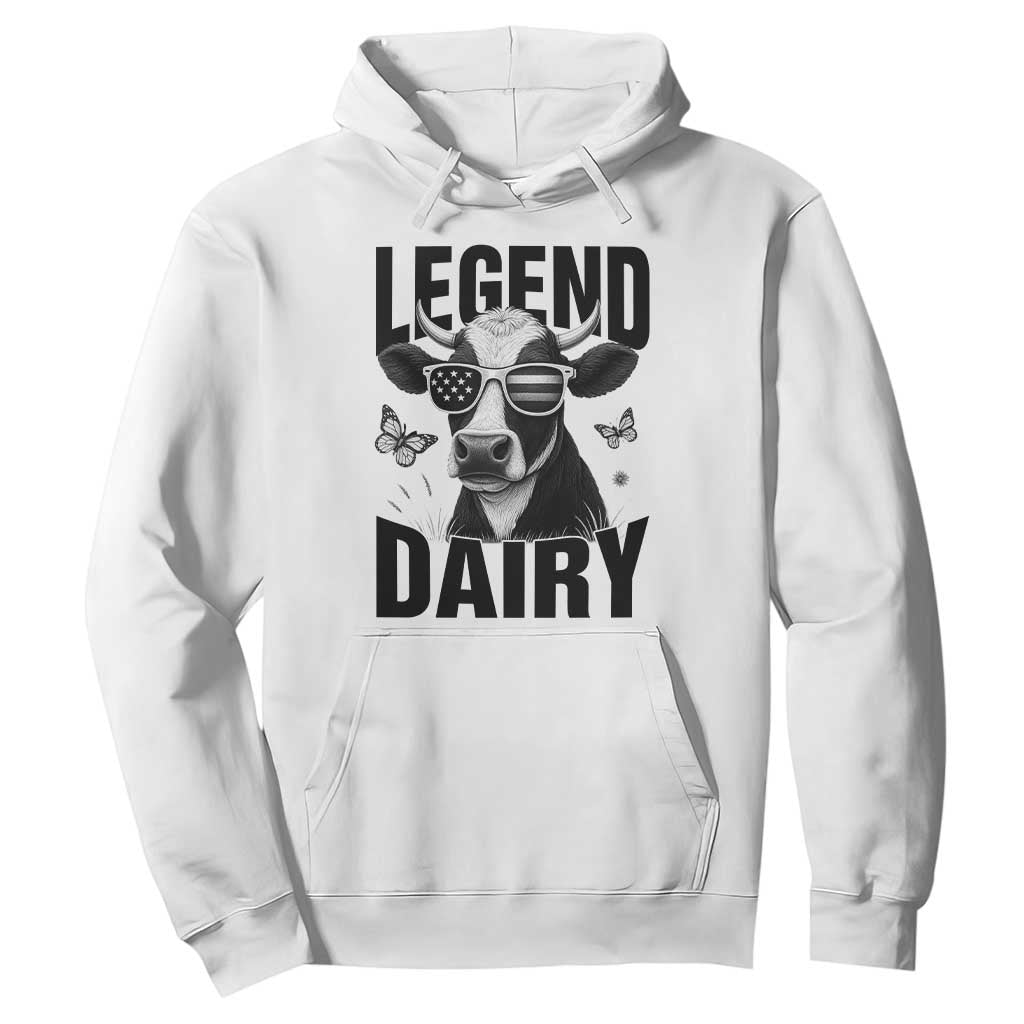 Legend Dairy Hoodie Funny Farmer Milk Joke Cow TS12 White Print Your Wear