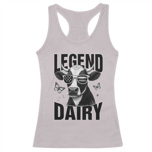 Legend Dairy Racerback Tank Top Funny Farmer Milk Joke Cow TS12 Ice Gray Print Your Wear