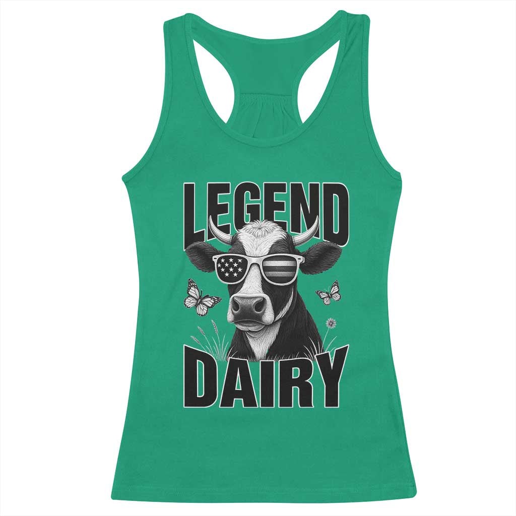 Legend Dairy Racerback Tank Top Funny Farmer Milk Joke Cow TS12 Irish Green Print Your Wear
