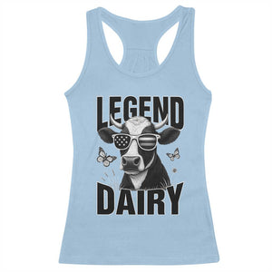 Legend Dairy Racerback Tank Top Funny Farmer Milk Joke Cow TS12 Light Blue Print Your Wear