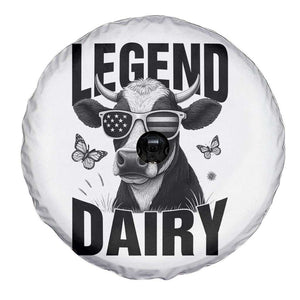 Legend Dairy Spare Tire Cover Funny Farmer Milk Joke Cow TS12 Print Your Wear