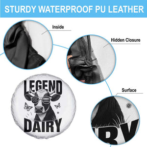 Legend Dairy Spare Tire Cover Funny Farmer Milk Joke Cow TS12 Print Your Wear