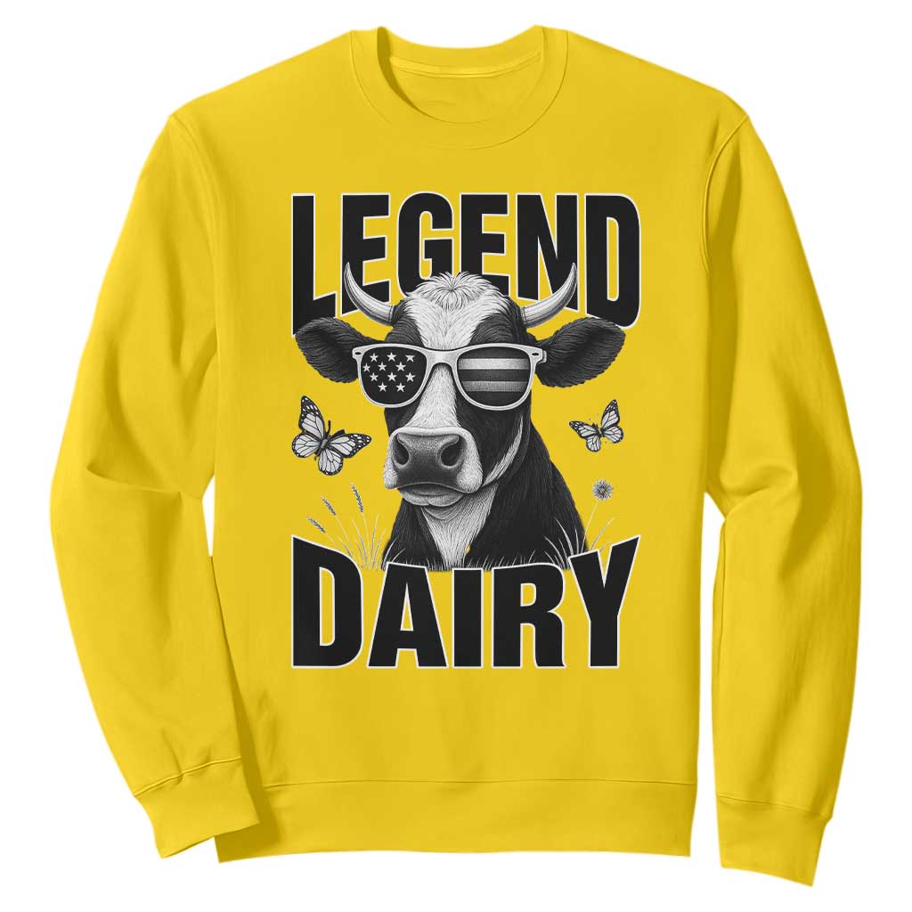 Legend Dairy Sweatshirt Funny Farmer Milk Joke Cow TS12 Daisy Print Your Wear