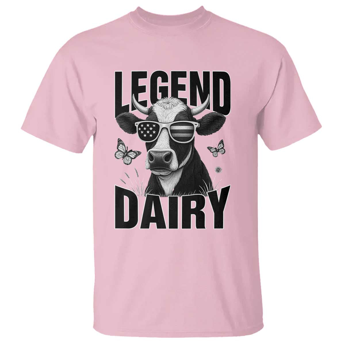 Legend Dairy T Shirt Funny Farmer Milk Joke Cow TS12 Light Pink Print Your Wear