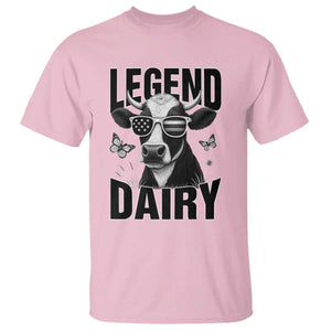 Legend Dairy T Shirt Funny Farmer Milk Joke Cow TS12 Light Pink Print Your Wear